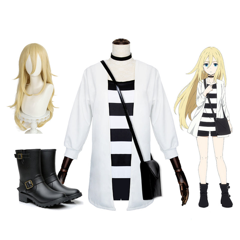 Angels of Death Rachel Gardner Whole Set Costume With Wigs and Cosplay Boots Halloween Carnival Costume For Girls Women