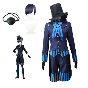 Anime Black Butler: Book of the Atlantic Earl Ciel Phantomhive Costume Suit Halloween Cosplay Outfit