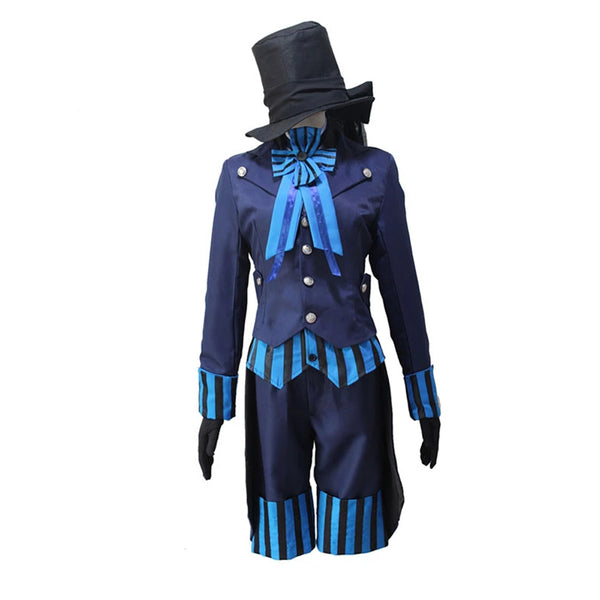 Ciel Phantomhive Blue Suit Costume With Hat Halloween Cosplay Costume Outfit