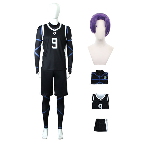 Anime Blue Lock Reo Mikage Team V Uniform Cosplay Costume NO.9 Jersey Costume Outfit