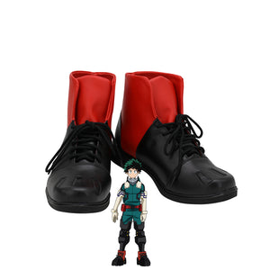 Anime Boku No Hero / My Hero Academia Deku Midoriya Izuku Gamma Costume Shoes Halloween Cosplay Boots