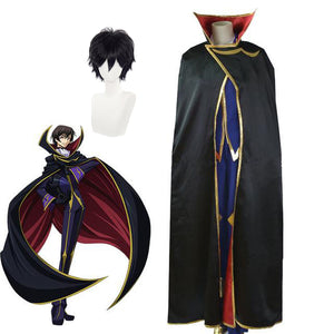 Anime Code Geass Lelouch of the Rebellion R2 Lelouch Lamperouge Zero Cosplay Costume With Cloak Halloween Carnival Cosplay Outfit
