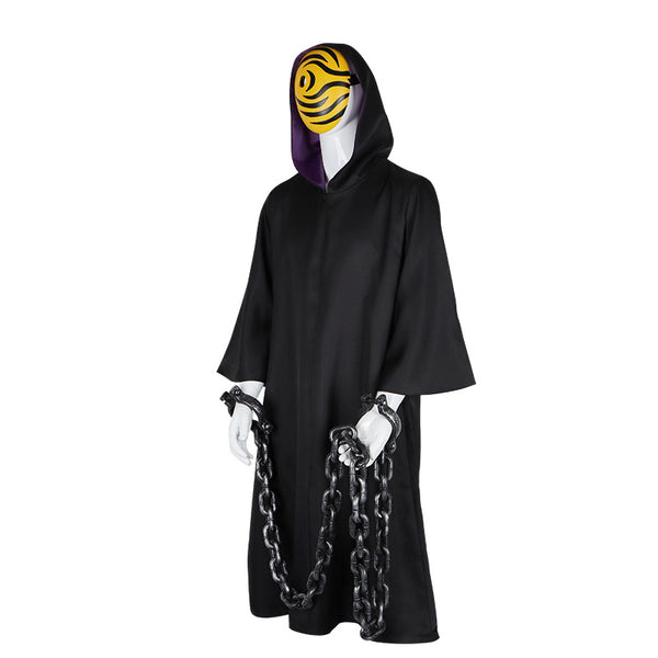Anime Cosplay Obito Full Set Costume Black Cloak+Mask+Cosplay Shoes Halloween Carnival Costume Set