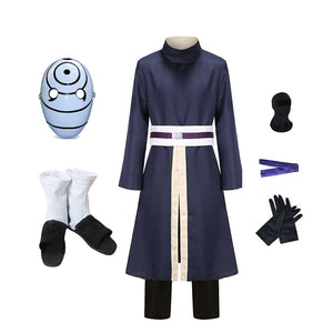 Anime Cosplay Obito Whole Set Costume With Mask and Shoes Tobi Halloween Carnival Cosplay Outfit Set