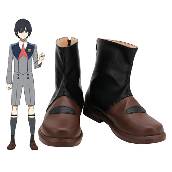 Anime Darling in the Franxx 016 Hiro Full Set Uniform Costume With Wigs and Boots Halloween Carnival Costume Set