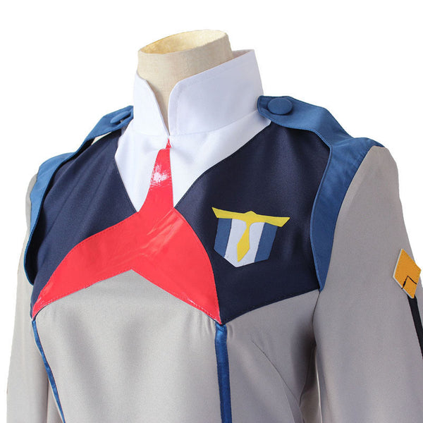 Anime Darling in the Franxx 016 Hiro Full Set Uniform Costume With Wigs and Boots Halloween Carnival Costume Set