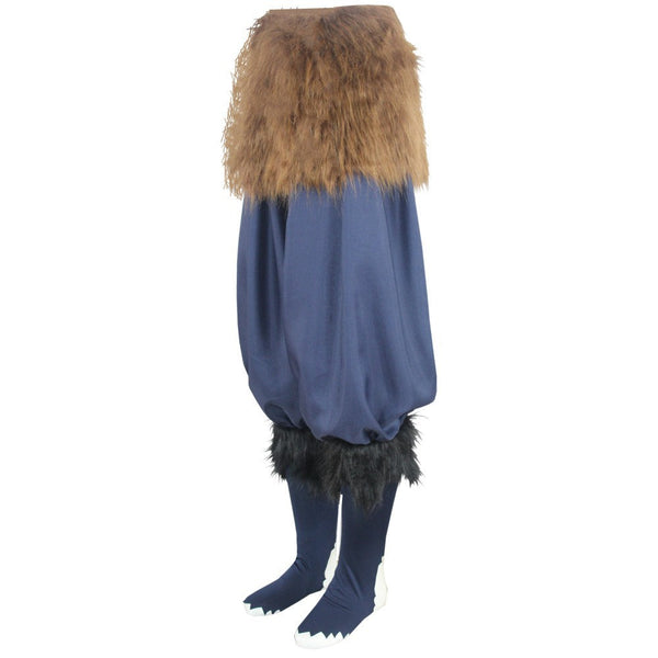 Anime Inosuke Full Set Costume+Wigs+Shoes+Mask+Double Blades Weapon Halloween Cosplay Outfit Whole Set