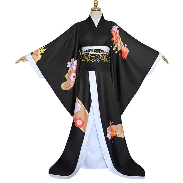 Anime Demon Slayer/Kimetsu No Yaiba Kibutsuji Muzan Kimono Cospaly Costume Full Set
