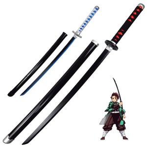 Anime Demon Slayer: Kimetsu no Yaiba Tanjiro Kamado Cosplay Weapon Sword Props Halloween Cosplay Nichirin Swords