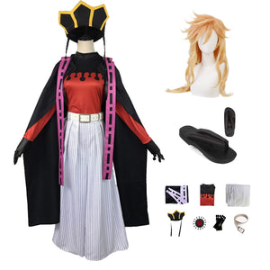 Anime Demon Slayer Kimetsu no Yaiba Upper Rank Two Doma Costume+Wigs+Shoes Full Set Cosplay Outfit