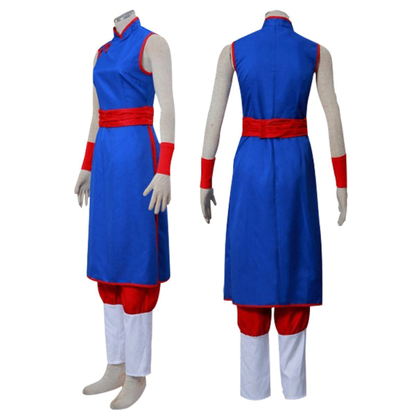 Anime Dragon Ball Chi-Chi Blue Fighting Outfit Cosplay Costume Suit Full Set