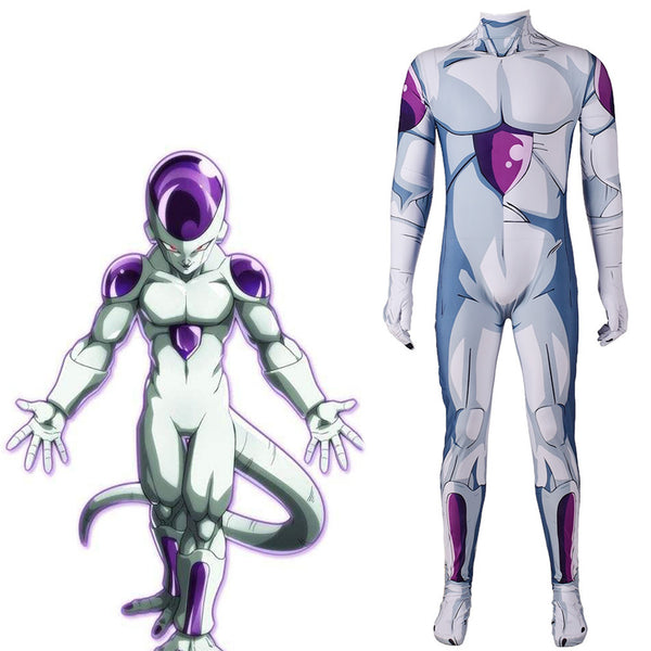 Anime Dragon Ball Frieza Zentai Costume Outfit Halloween Carnival Cosplay Jumpsuit