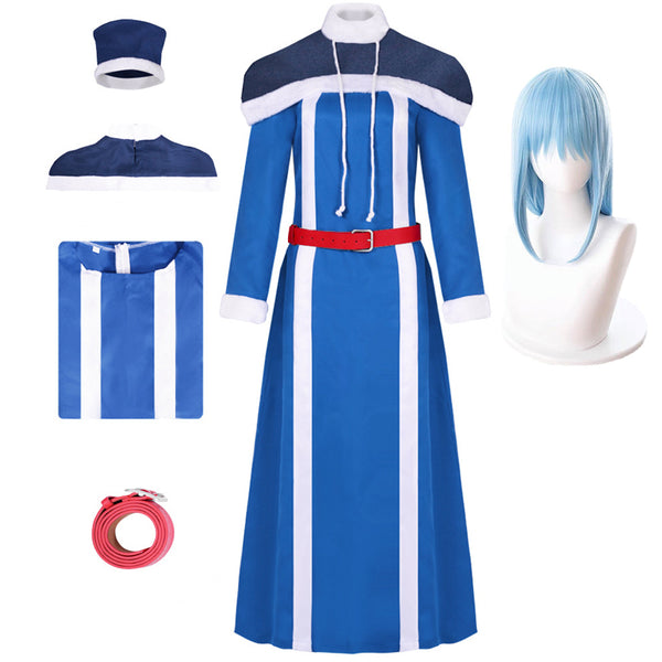 Anime Fairy Tail Juvia Lockser Cosplay Costume Full Set With Hat Halloween Costume Set