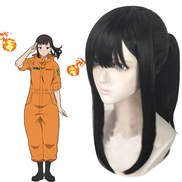 Anime Fire Force Enen No Shouboutai No.8 Special Team Tamaki Kotatsu Full Set Costume With Wig Halloween Costume Set
