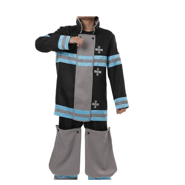 Anime Fire Force Enen No Shouboutai No.8 Special Team Shinra Kusakabe Cosplay Costume Full Set
