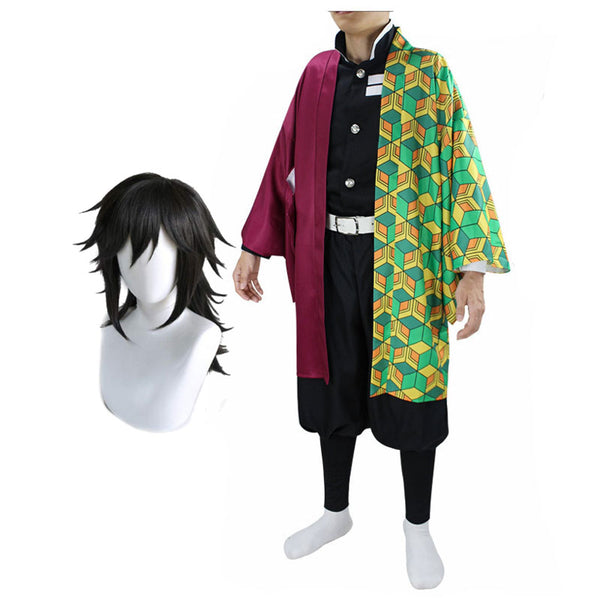 Anime Giyu Costume Giyuu Cosplay Outfit Halloween Carnival Cosplay Costume Kimono Suit