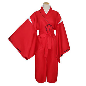 Anime Inuyasha Dog Demon Inuyasha Cosplay Costume Halloween Cosplay Outfit Red Kimono Suit