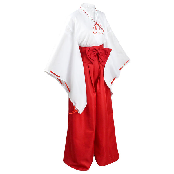 Anime Inuyasha Kikyo Cosplay Costume Whole Set With Wigs and Shoes Halloween Carnival Costume Outfit