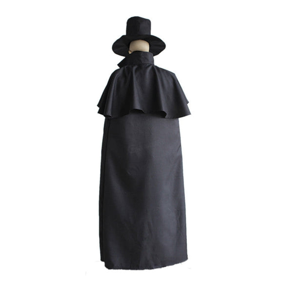 Anime Kuroshitsuji Black Butler Earl Ciel Phantomhive Funeral Suit Costume With Cloak and Hat
