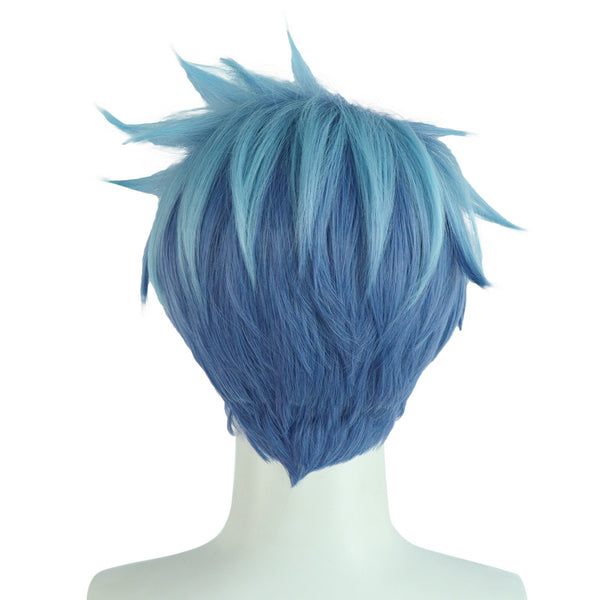 Anime Mashle: Magic And Muscles Lance Crown Cosplay Wigs Blue Short Wigs