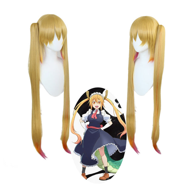 Anime Miss Kobayashi's Dragon Maid Tohru Whole Set Costume Outfit With Wigs and Shoes Halloween Costume