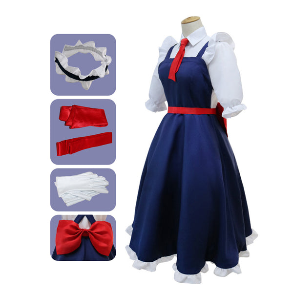 Anime Miss Kobayashi's Dragon Maid Tohru Whole Set Costume Outfit With Wigs and Shoes Halloween Costume