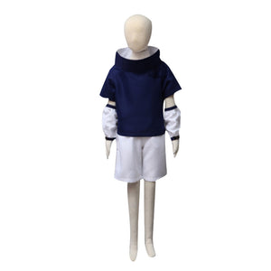 Anime Sasuke Uchiha Part 1 Costume Childhood Cosplay Costume Outfit Set For Kids and Adults