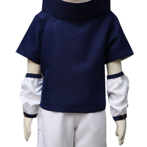 Anime Sasuke Uchiha Part 1 Childhood Costume+Wigs+Shoes+Accessories Whole Set Cosplay Costume Outfit