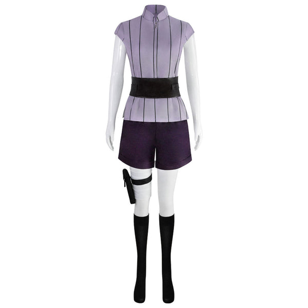Anime The last Hinata Hyuga Cosplay Costume With Props+Wigs+Cosplay Boots Full Set Halloween Carnival Outfit