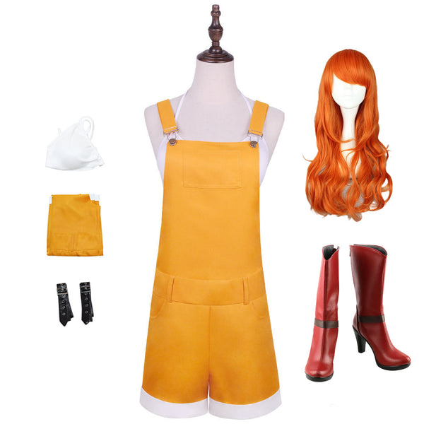 Anime One Piece: Stampede Nami Cosplay Costume Full Set+Wigs+Boots Halloween Carnival Cosplay Outfit