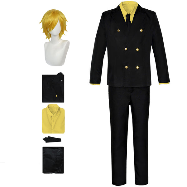 Anime One Piece Vinsmoke Sanji Cosplay Suit Costume Halloween Carnival Cosplay Outfit