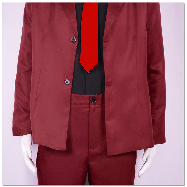 Anime One Piece Wano Country Arc Vinsmoke Sanji Red Suit Cosplay Outfit Halloween Costume Suit