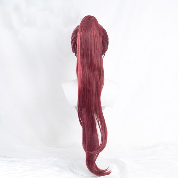 Anime Puella Magi Madoka Magica Kyouko Sakura Cosplay Red Long Wigs