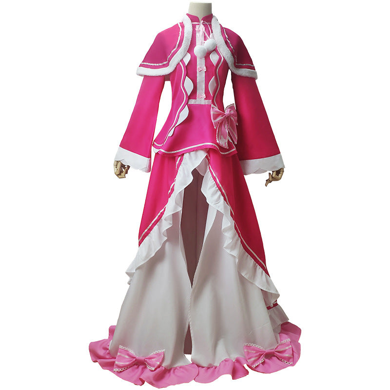 Anime Re:Zero − Starting Life in Another World Beatrice Cosplay Costume Pink Dress Halloween Cosplay Outfit