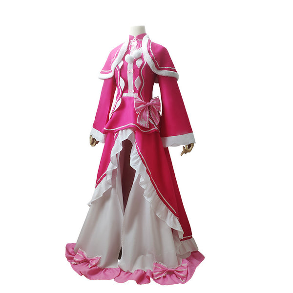 Anime Re:Zero − Starting Life in Another World Beatrice Cosplay Costume Pink Dress Halloween Cosplay Outfit