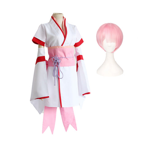 Anime Re:Zero − Starting Life in Another World Ram Rem Childhood Costume Kimono Dress