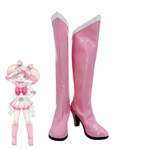 Anime Sailor Moon Sailor Chibi Moon Small Lady Chibiusa Cosplay Shoes Pink Costume Boots