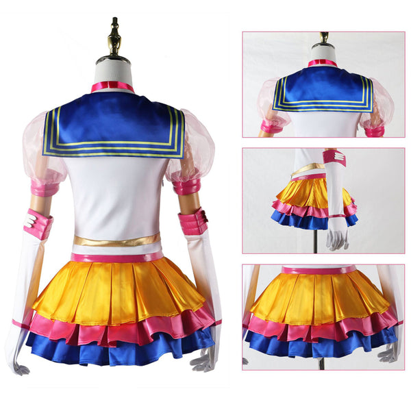Anime Sailor Moon Usagi Tsukino Eternal Form Costume Full Set With Wigs+Shoes+Hairpins Halloween Cosplay Outfit
