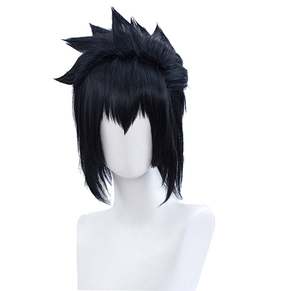 Anime Shippuden Sasuke Uchiha Costume Outfit With Wigs and Accessories Set