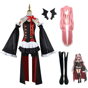 Anime Seraph Of The End Owari no Seraph Krul Tepes Full Set Cosplay Costume With Wigs and Shoes Halloween Cosplay Outfit Set
