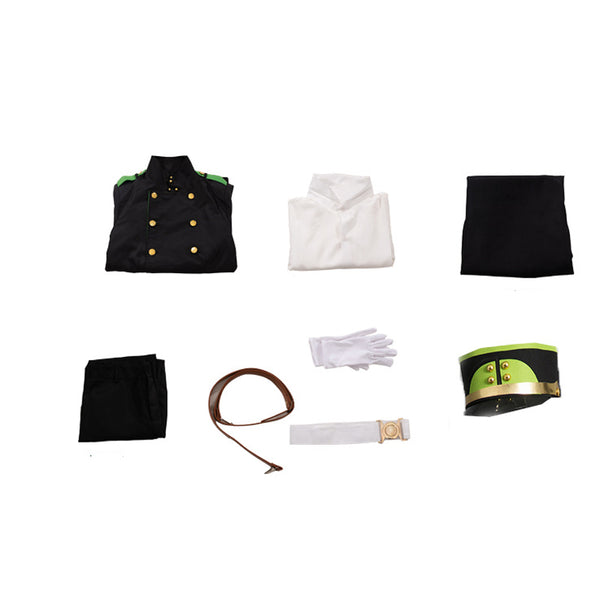 Anime Seraph Of The EndYuichiro Hyakuya Whole Set Costume+Wigs+Cosplay Boots+Hat Halloween Costume Outfit Set