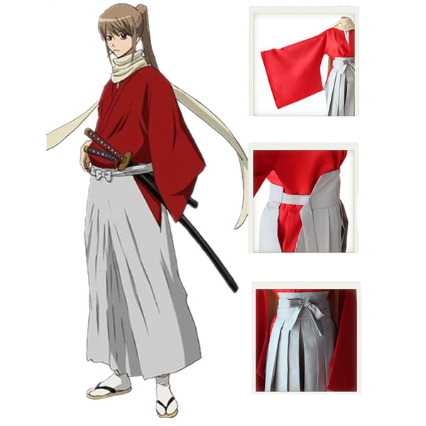 Anime Silver Soul/Gintama Be Forever Yorozuy Okita Sougo Costume Kimono Suit