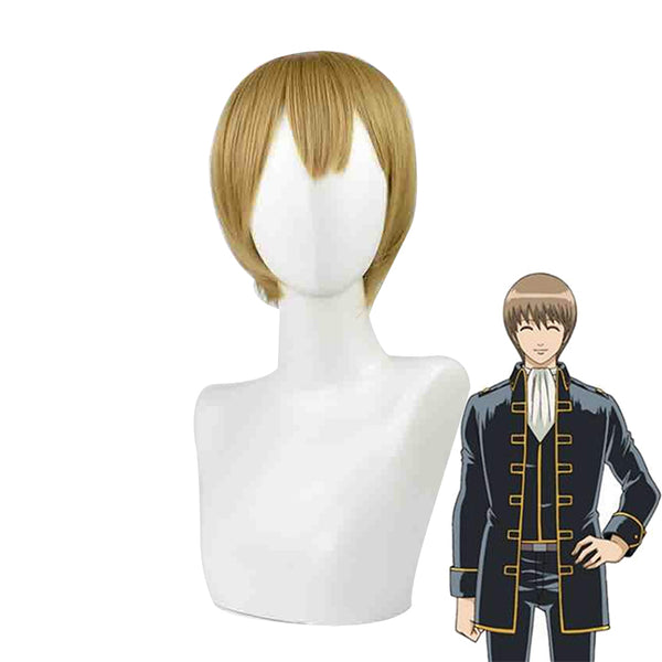 Anime Silver Soul/Gintama Be Forever Yorozuy Okita Sougo Costume Wigs Cospaly Accessories