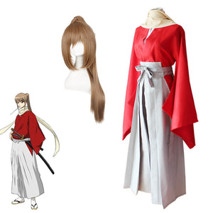Anime Silver Soul/Gintama Be Forever Yorozuy Okita Sougo Kimono Costume With Wigs Set