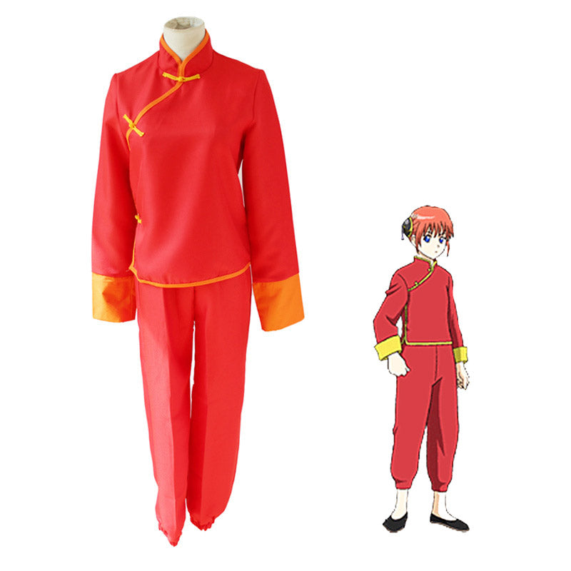 Anime Silver Soul Gintama Kagura Costume Kung Fu Suit Halloween Cosplay Outfit
