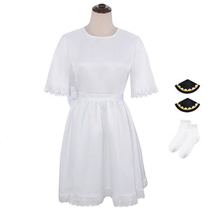 Anime Spy x Family Anya Forger Kids Girls Costume White Dress Version Cosplay Outfit