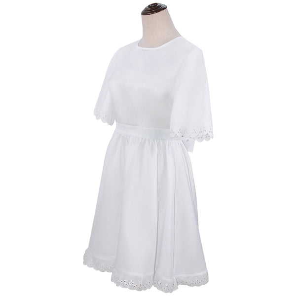 Anya Forger Kids Girls Costume White Dress Version Cosplay Outfit