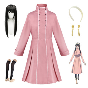 Anime Spy x Family Thorn Princess Yor Forger Briar Pink Dress Version Costume Halloween Costume Dress Outfit