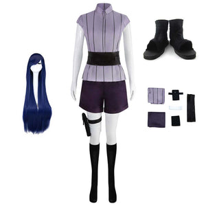 Anime The last Hinata Hyuga Cosplay Uniform Costume With Wigs and Cosplay Shoes Halloween Cosplay Outfit Set