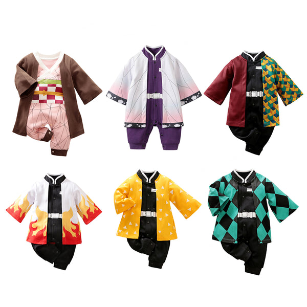 Baby Romper Newborn Halloween Costume Giyu Tanjiro Rengoku Shinobu Nezuko Jumpsuit Outfit